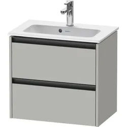 Duravit Ketho.2 Waschtischunterbau wandhängend Betongrau Matt 610x390x549 mm - K25255007070000 K25255007070000