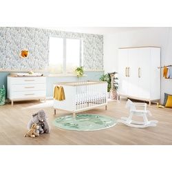 Pinolino® Babyzimmer-Komplettset »Light«, (Set, 3 St., Gitterbett, Kleiderschrank. Wickelkommode), breit groß; mit Kinderbett, Schrank und Wickelkommode; Made in Europe Pinolino® weiß/ahornfarben weiß/ahornfarben