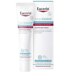 Eucerin® AtopiControl Akutpflege Creme reduziert Juckreiz und lindert Rötungen bei akuten Neurodermitisschüben.