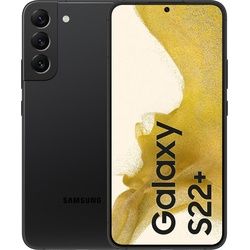 Samsung Galaxy S22+ (256 GB, Phantom Black, 6.60", Dual SIM, 50 Mpx, 5G), Smartphone, Schwarz