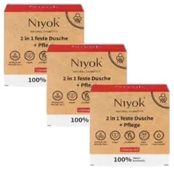 Niyok 2-in-1 Dusche & Pflege 3-er Pack 80 g