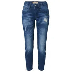 GANG 7/8-Jeans Amelie (1-tlg) Cut-Outs, Plain/ohne Details, Weiteres Detail blau