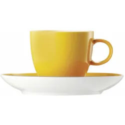 Thomas Porzellan Espressotasse Sunny Day Yellow Espresso-/Mokkatasse 2tlg., Porzellan gelb