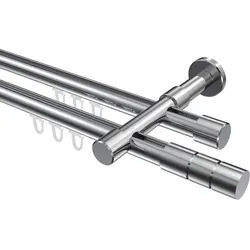 GARDINENSTANGE INNENLAUF Prestige Elanto 280 cm (geteilt in 2 x 140 cm), 2-läufig, 20 mm Ø Chrom