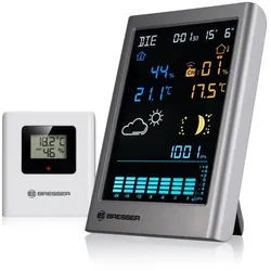 BRESSER BRESSER Funk-Wetterstation MeteoTemp TBV Funkwetterstation grau
