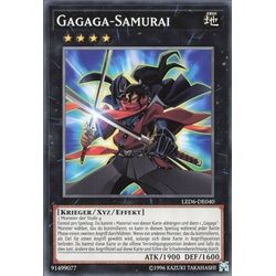 ReCollectibles Sammelkarte YuGiOh Karte Gagaga-Samurai deutsch, Yu-Gi-Oh! Karte LED6-DE040 Common weiß