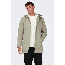 Parka ONLY & SONS "ALEX TEDDY PARKA" Gr. XL, grün (vintage khaki) Herren Jacken Parkas