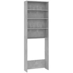 vidaXL Badregal NA Waschmaschinenschrank Betongrau 64x24x190 cm grau