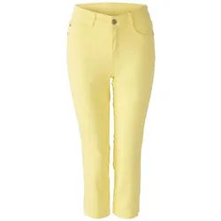 Oui Slim-fit-Jeans Caprihose slim fit, mid waist Nieten gelb 46