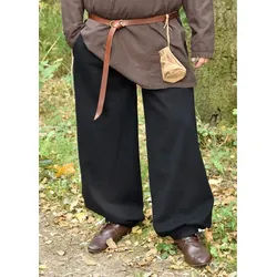 Battle Merchant Kostüm Weite Mittelalter-Hose Hermann, schwarz, Gr. M
