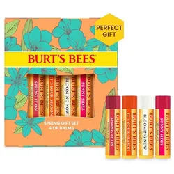 BURT'S BEES Lippenbalsam 500635, 4-tlg., Granatapfel Kokosnuss Birne Süße Mandarine weiß