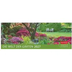 Harenberg Kalender Verlag Querkalender Die Welt der Gärten Premium-Tischplaner 2027 - Wochenkalender mit...