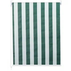 Seitenzugrollo MCW-D52-60x230, MCW, abdunkelnd, verschraubt, Wand- oder Deckenmontage, Bohrmontage, Kettenzug inkl. Kindersicherung, stufenlos, blickdicht, Thermobarriere bunt|grün