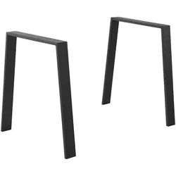 Helloshop26 - Set mit 2 DIY-Tischbeinen aus Stahl 55-70 x 72 cm matt schwarz 03_0008085