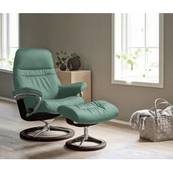 Stressless® Fußhocker »Sunrise«, mit Signature Base, Gestell Braun Stressless® aqua green PALOMA