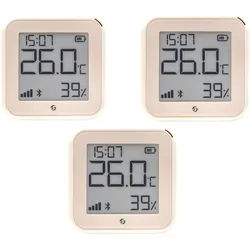 SHELLY WLAN-Temperatur- u. Feuchtigkeitssensor Plus H&T Gen. 3, BT, Ivory, 3 Stück