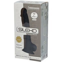 Silexd Premium Silikon Dildo Modell 1 Schwarz 17,5 cm