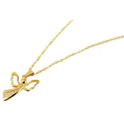 Adelia ́s Kette ohne Anhänger Damen Halskette mit Anhänger – Engel aus Edelstahl, Zum Verschenken – ideal zum Muttertag goldfarben