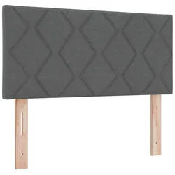 vidaXL Bett LED Kopfteil Grau 90 cm Stoff (1-tlg) grau