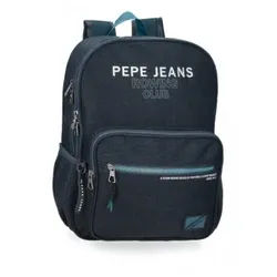 Pepe Jeans Unisex für Kinder. 69122D1 Edmon zwei Fächer Rucksack 40 cm anpassungsfähig an Marine Trolley (OSFA), Lässig, Polyester, Kinderbe