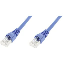 Telegärtner Telegärtner 100008646 RJ45 Patchkabel CAT 6a S/FTP 5.00 m Blau Flammwi Netzkabel, (500.00 cm) blau