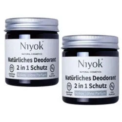 Niyok 2-in-1 Deocreme Deodorant Naturkosmetik Vegan DUO Körperpflege 40 ml