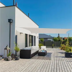 Xxxl Gartensonnensegel , Creme , 200x300 cm , Sonnenschutz, Sonnenschirme