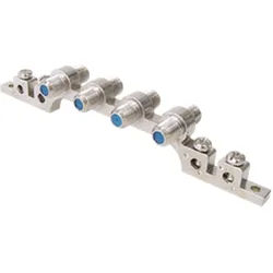 Goobay 4-fach F-Erdungsblock - 4x F-Kupplung > 4x F-Kupplung