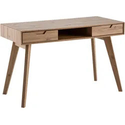 Mid.you Schreibtisch , Eichefarben , Holzwerkstoff , Eiche , massiv , 2 Schubladen , rechteckig , konisch , 55x77x120 cm , Stauraum , Büromöbel, Schreibtische, Schreibtische