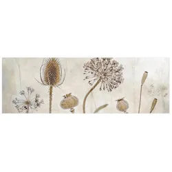 Bilderdepot24 Teppich Teppich Vinyl Flur Küche Vintage funktional lang modern, Läufer - beige glatt, nass wischbar (Schmutz, Tierhaare) Saugroboter & Bodenheizung geeignet beige 120 cm x 40 cm