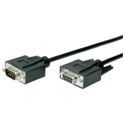 VALUE Value Seriell Anschlusskabel [1x D-SUB-Stecker 9pol. - 1x D-SUB-Buchse Konverterkabel, (100.00 cm) schwarz