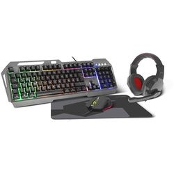 Speedlink LUNERA 4in1 Illuminated Gaming Set, Maus, Tastatur, Mauspad und Headset, schwarz