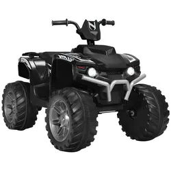 KOMFOTTEU Elektro-Kinderquad Quad Motorrad, mit LED Musik Hupe USB Bluetooth Radio schwarz