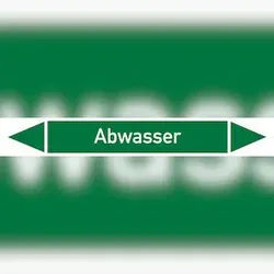 Rohrleitungskennzeichnung, Abwasser - 270x37 mm Folie selbstklebend