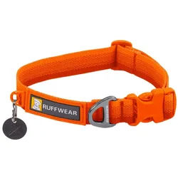 Ruffwear Hunde-Halsband FRONT RANGETM Collar 25451-850, 100% Polyester TubelokTM Schlauchband (16% recycled), Halsband für alltägliche Abenteuer. orange L