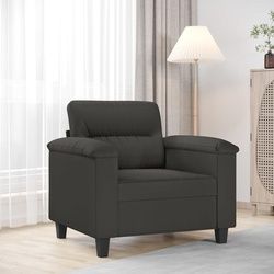 vidaXL 1-Sitzer-Sofa Dunkelgrau 60 cm Mikrofasergewebe