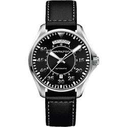 Hamilton Khaki Aviation Khaki Pilot Auto Day Date 42mm H64615735 - schwarz - 42mm