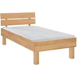 Carryhome Bett , Buchefarben , Holz , Buche , massiv , 90x200 cm , in verschiedenen Größen erhältlich , Schlafzimmer, Komplette Schlafzimmer und Serien, Schlafzimmerserien