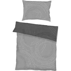 Kaeppel Bettwäsche , Zinkfarben , Textil , Graphik , 200x220 cm , bügelleicht , Heimtextilien, Bettwäsche & Leintücher, Bettwäsche, Satin-Bettwäsche