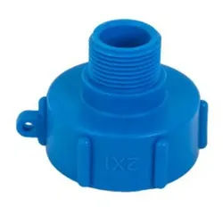 IBC Adapter S60x6 mit 1" AG Schraubkappe Deckel Tankdeckel Bradas IBCS60F-M100