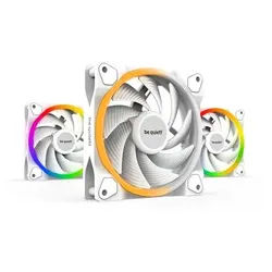 LIGHT WINGS 140mm PWM high-speed Triple-Pack - Gehäuselüfter - 140mm - Weiß mit RGB-Beleuchtung - 31 dBA