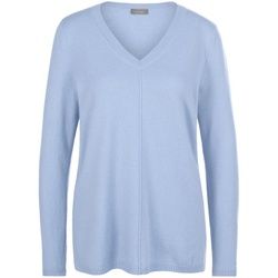 Le pull décolleté V 100% cachemire include bleu