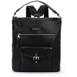 Pikolinos für Damen. WHA-779 Colunga Multiposition Leder Rucksack schwarz (OSFA), Lässig