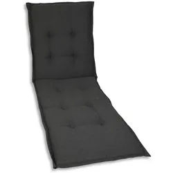 Xxxl Liegenauflage , Anthrazit , Textil , Uni , Füllung: Schaumstoff, Vlies , 60x7x190 cm , Oeko-Tex® Standard 100 , pflegeleicht, hochwertige Qualität, langlebig, für den Außenbereich geeignet, mittels Bändern zu befestigen, mittels Gurtband zu befestigen , Gartenmöbel, Gartenpolster & Auflagen, Liegenauflagen