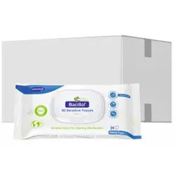 Bacillol® 30 Senstive Tissues Desinfektionstücher, alkoholisch, Gebrauchsfertige Reinigungs- und Desinfektionstücher für sensible Oberflächen, 1 Karton = 12 Flowpacks á 24 Tücher