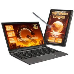 LONGEVINCE 10,95'' 2-in-1 N95 Laptop, 12GB DDR5, Touchscreen Notebook (27,81 cm/10.95 Zoll, Intel, 12 GB, 512 GB SSD, 360° Drehbar, Touchscreen & Stift, Windows 11 Pro, 4500mAh Akku) grau 512 GB