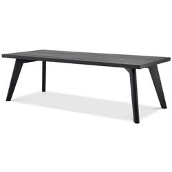 Casa Padrino Esstisch Luxus Massivholz Esstisch Schwarz 240 x 100 x H. 76 cm - Rechteckiger Eichenholz Küchentisch - Luxus Massivholz Esszimmer Möbel