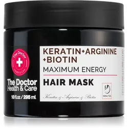 The Doctor Keratin + Arginine + Biotin Maximum Energy Keratinmaske für das Haar 295 ml