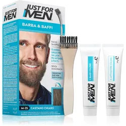 Just for Men Men Moustache & Beard Bartfarbe zur Abdeckung grauer Haare Farbton M-25 Light Grey 1 St.