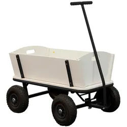 Ambia Garden Bollerwagen , Braun, Schwarz , Holz, Metall , 95x97x61 cm , Ce , Freizeit & Co, Gartenspielzeug, Bollerwagen